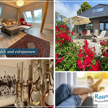 Nordseeurlaub Im Hochwertigen Feriendomizil Rosenhuus Mit Sauna Und Kamin Im Idyllischen Butjadingen Exterior photo