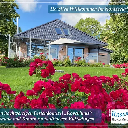 Nordseeurlaub Im Hochwertigen Feriendomizil Rosenhuus Mit Sauna Und Kamin Im Idyllischen Butjadingen Exterior photo